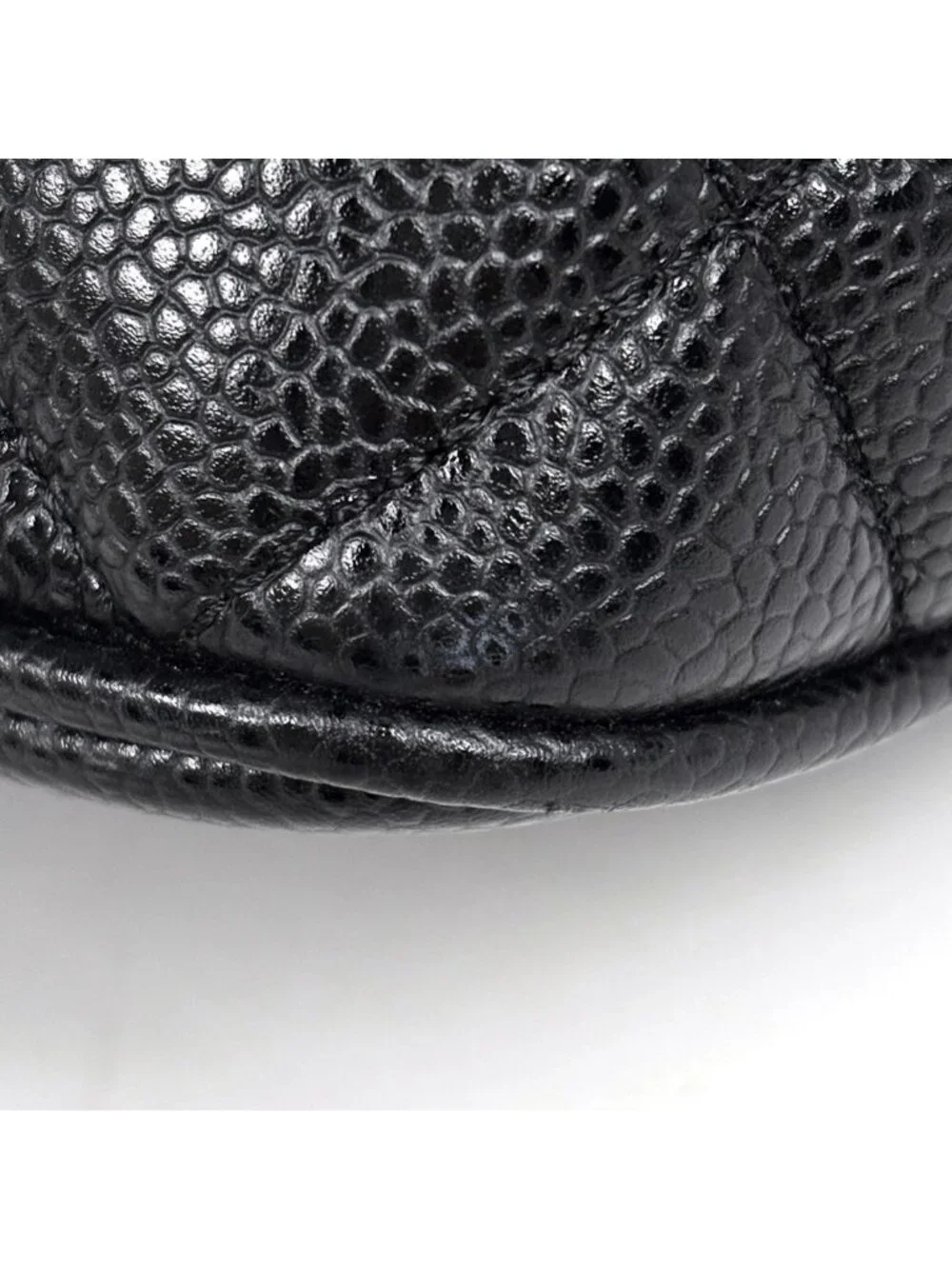 Chanel Reissue Tote Handbag CC Logo Caviar Leather Black